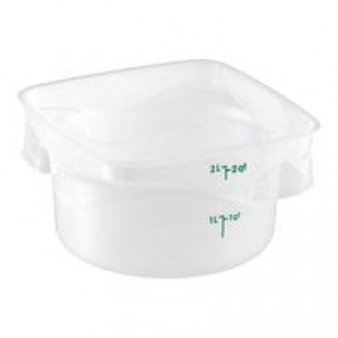 Cambro 2 Qt. Translucent Round Polypropylene Food Storage Container Cambro 2 Qt. Translucent Round Polypropylene Food Storage Container