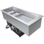 Hatco CWBP-S3SLANT Three Pan Slanted Slim Drop-In Refrigerated Cold Food Well - 120V Hatco CWBP-S3SLANT Three Pan Slanted Slim Drop-In Refrigerated Cold Food Well - 120V
