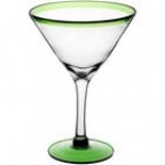 Acopa Tropic 24 oz. Martini Glass with Blue Rim and Base - 12/Case Acopa Tropic 24 oz. Martini Glass with Blue Rim and Base - 12/Case