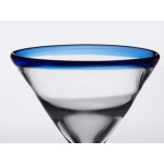 Acopa Tropic 24 oz. Martini Glass with Blue Rim and Base - 12/Case Acopa Tropic 24 oz. Martini Glass with Blue Rim and Base - 12/Case