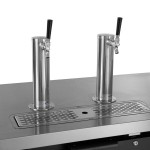 Continental Refrigerator KC90N Double Tap Kegerator Beer Dispenser - Black, (4) 1/2 Keg Capacity Continental Refrigerator KC90N Double Tap Kegerator Beer Dispenser - Black, (4) 1/2 Keg Capacity