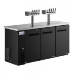 Avantco UDD-48-HC Triple Tap Kegerator Beer Dispenser - Black, (2) 1/2 Keg Capacity