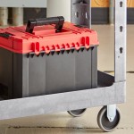 Lavex Medium Gray 2-Shelf Utility Cart - 34 1/2