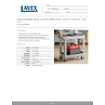 Lavex Medium Gray 2-Shelf Utility Cart - 34 1/2