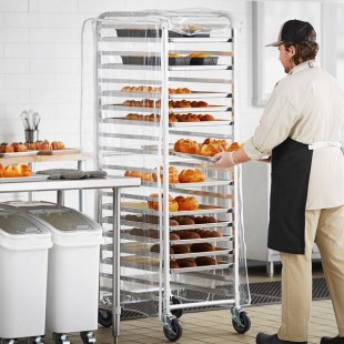 Regency 20 Pan End Load Full Height Bun / Sheet Pan Rack with Cover and 12 Pans - Unassembled