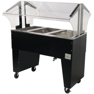 Advance Tabco B3-CPU-B Three Well Everyday Buffet Ice-Cooled Table with Open Base - Open Well