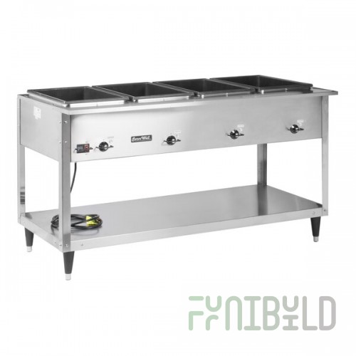 Vollrath 38204 ServeWell® SL Electric Four Pan Hot Food Table 120V - Sealed Well
