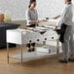 Avantco STE-4SH Four Pan Open Well Electric Steam Table with Undershelf - 208/240V, 3000W