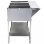 Avantco STE-4SH Four Pan Open Well Electric Steam Table with Undershelf - 208/240V, 3000W