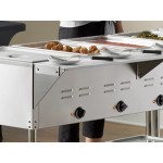 Avantco STE-4SH Four Pan Open Well Electric Steam Table with Undershelf - 208/240V, 3000W