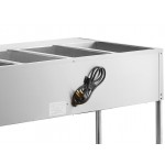 Avantco STE-4SH Four Pan Open Well Electric Steam Table with Undershelf - 208/240V, 3000W