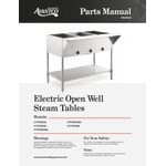 Avantco STE-4SH Four Pan Open Well Electric Steam Table with Undershelf - 208/240V, 3000W