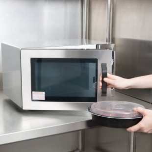Panasonic NE-1025 Stainless Steel Commercial Microwave Oven with Dial Timer - 120V, 1000W