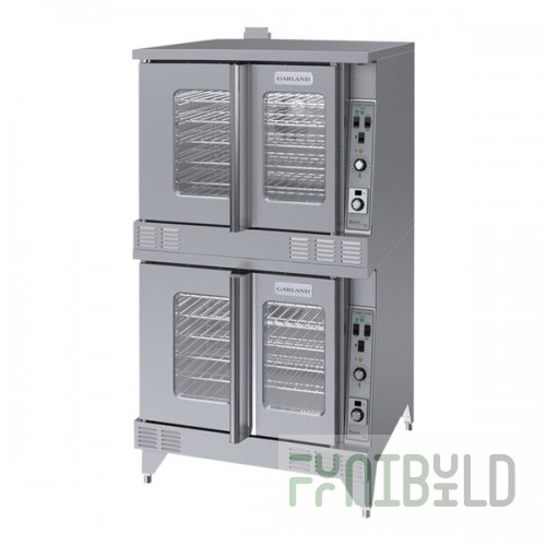 Garland MCO-GD-20S Natural Gas Double Deck Deep Depth Full Size Convection Oven with Analog Controls - 120,000 BTU