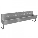 Advance Tabco 19-18-80-ADA-F 16-Gauge Stainless Steel ADA Multi-Station Hand Sink with 5 Advance Tabco 19-18-80-ADA-F 16-Gauge Stainless Steel ADA Multi-Station Hand Sink with 5