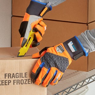 Ergodyne 17394 ProFlex 818WP Orange Thermal Waterproof Work Gloves with Tena-Grip - Large - Pair Ergodyne 17394 ProFlex 818WP Orange Thermal Waterproof Work Gloves with Tena-Grip - Large - Pair