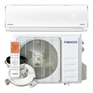Pioneer Diamante Pro WYT-20 WYT030GLSI20RL High Wall-Mounted Ductless Mini Split AC / Heat Pump System - 19 SEER2, 31,500/33,000 BTU, 208-230V