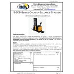 Vestil 2,000 lb. Counter-Balanced Powered Fork Lift Stacker with 8 3/8