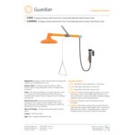 Guardian Equipment G1641 Horizontally Mounted Emergency Shower with Drench Hose and Plastic Head