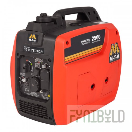 Mi-T-M Gasoline-Powered Portable Inverter Generator with Recoil Pull Start GEN-2500-IMM1 - 2,300/2,500W
