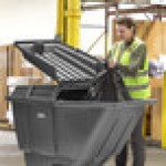 Lavex 0.5 Cubic Yard Gray Tilt Truck Lid Lavex 0.5 Cubic Yard Gray Tilt Truck Lid