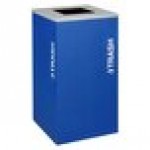 Ex-Cell Kaiser RC-KDSQ-T RYX Kaleidoscope Collection Royal Blue Texture 24 Gallon Customizable Square Trash Can