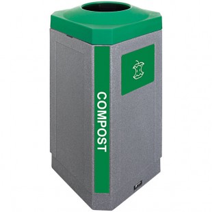 Busch Systems Octo 104453 32 Gallon LDPE Decorative Indoor Organics Receptacle