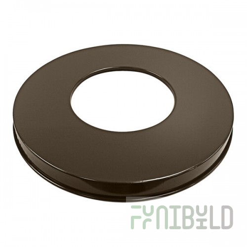 Witt Industries M3601-FTL-BN Brown Steel Flat Top Lid for Oakley Series 36 Gallon Outdoor Decorative Trash Can