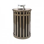 Witt Industries M3601-FTL-BN Brown Steel Flat Top Lid for Oakley Series 36 Gallon Outdoor Decorative Trash Can Witt Industries M3601-FTL-BN Brown Steel Flat Top Lid for Oakley Series 36 Gallon Outdoor Decorative Trash Can