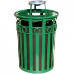 Witt Industries M3601-FTL-BN Brown Steel Flat Top Lid for Oakley Series 36 Gallon Outdoor Decorative Trash Can Witt Industries M3601-FTL-BN Brown Steel Flat Top Lid for Oakley Series 36 Gallon Outdoor Decorative Trash Can