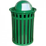 Witt Industries M3601-FTL-BN Brown Steel Flat Top Lid for Oakley Series 36 Gallon Outdoor Decorative Trash Can Witt Industries M3601-FTL-BN Brown Steel Flat Top Lid for Oakley Series 36 Gallon Outdoor Decorative Trash Can
