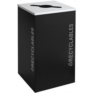 Ex-Cell Kaiser RC-KDSQ-R BT-PBG Black Tie Kaleidoscope Pebble Black Gloss Square 24 Gallon Recyclables Receptacle Ex-Cell Kaiser RC-KDSQ-R BT-PBG Black Tie Kaleidoscope Pebble Black Gloss Square 24 Gallon Recyclables Receptacle