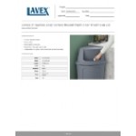 Lavex 21 Gallon Gray Corner Round Push Door Trash Can Lid