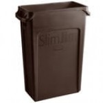 Rubbermaid® FG354060GRAY 92 Qt. / 23 Gallon Slim Jim Gray Rectangular Trash Can