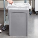 Rubbermaid® FG354060GRAY 92 Qt. / 23 Gallon Slim Jim Gray Rectangular Trash Can
