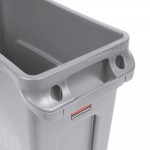 Rubbermaid® FG354060GRAY 92 Qt. / 23 Gallon Slim Jim Gray Rectangular Trash Can
