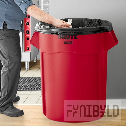 Rubbermaid® FG265500RED BRUTE Red 55 Gallon Round Trash Can