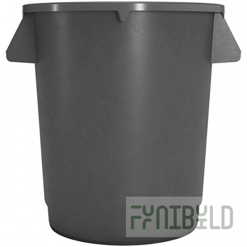 Carlisle 84101023 Bronco 10 Gallon Gray Round Trash Can