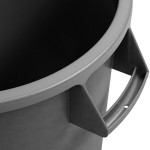 Carlisle 84101023 Bronco 10 Gallon Gray Round Trash Can