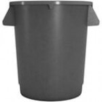 Carlisle 84101023 Bronco 10 Gallon Gray Round Trash Can