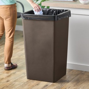 Lavex 50 Gallon Brown Square Trash Can Lavex 50 Gallon Brown Square Trash Can