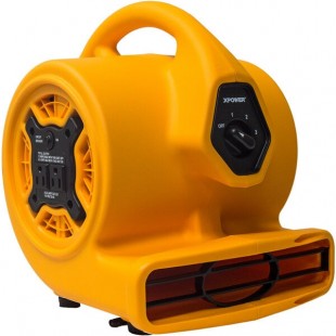 XPOWER P-130A Yellow 3-Speed Compact Air Mover with CFCI Power Outlets - 1/5 hp XPOWER P-130A Yellow 3-Speed Compact Air Mover with CFCI Power Outlets - 1/5 hp