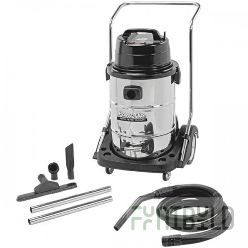 Powr-Flite PF55 20 Gallon Stainless Steel Wet / Dry Vacuum with Toolkit