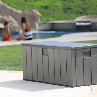 Lifetime 60215 Rough Cut Textured 150 Gallon Outdoor Storage Box Lifetime 60215 Rough Cut Textured 150 Gallon Outdoor Storage Box