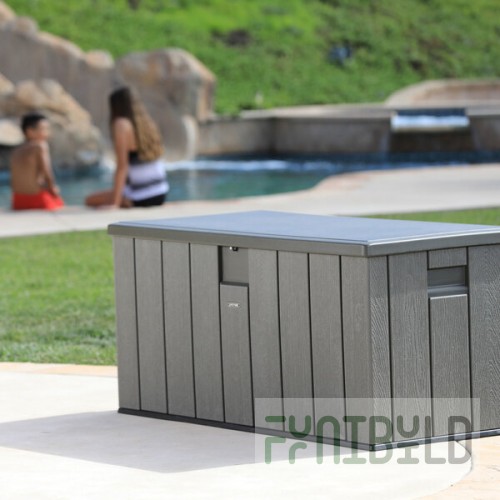 Lifetime 60215 Rough Cut Textured 150 Gallon Outdoor Storage Box