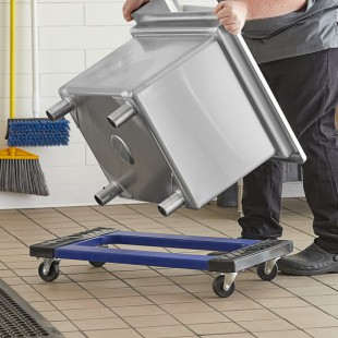 Lavex 770 lb. Plastic Dolly with Rubber Padded Deck