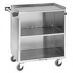 Lakeside 644B Black Laminate 3 Shelf Stainless Steel Beverage Service Cart - 39 1/4 Lakeside 644B Black Laminate 3 Shelf Stainless Steel Beverage Service Cart - 39 1/4