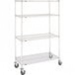 Metro Super Erecta N336EBR Brite Mobile Wire Shelving Unit with Polyurethane Casters 18