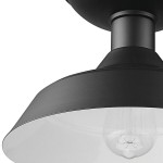 Globe Farmhouse Indoor / Outdoor Matte Black Flush Mount Light - 120V, 60W Globe Farmhouse Indoor / Outdoor Matte Black Flush Mount Light - 120V, 60W