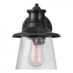 Globe Farmhouse Indoor / Outdoor Matte Black Flush Mount Light - 120V, 60W Globe Farmhouse Indoor / Outdoor Matte Black Flush Mount Light - 120V, 60W